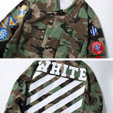 Black Arrow Print Cardigan Zipper Hoodie Coat Owt