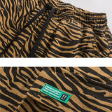Men Cargo Shorts Summer Retro Trendy Leopard Print Breathable Workwear Shorts Loose Cropped Pants Men's Trendy Beach Pants