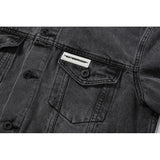 Autumn Letter Arrow Denim Jacket Coat Men And Women Owt
