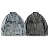 Spring Men's Vintage Top Plus Size Loose Denim Jacket Men Denim Jacket