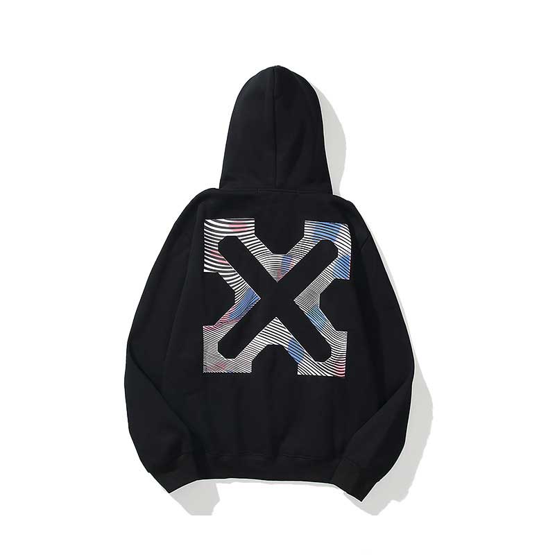 Autumn And Winter Three-Dimensional Phantom X Letter Velvet Padded Hooded Sweatshirt Men And Women Same Style