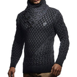 Autumn and Winter Thermal Head Cover Casual Sweater Men's Fashion High Collar Sweater Men Pullover Sweater