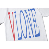 Vlone Summer Letter Printed Cotton round Neck Male and Female Couple Short Sleeve Tshirt