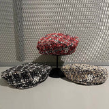 Yankee and Dogers Bucket Hat Autumn Beret Jacquard Woven Plaid Embroidery Vintage Painter Hat