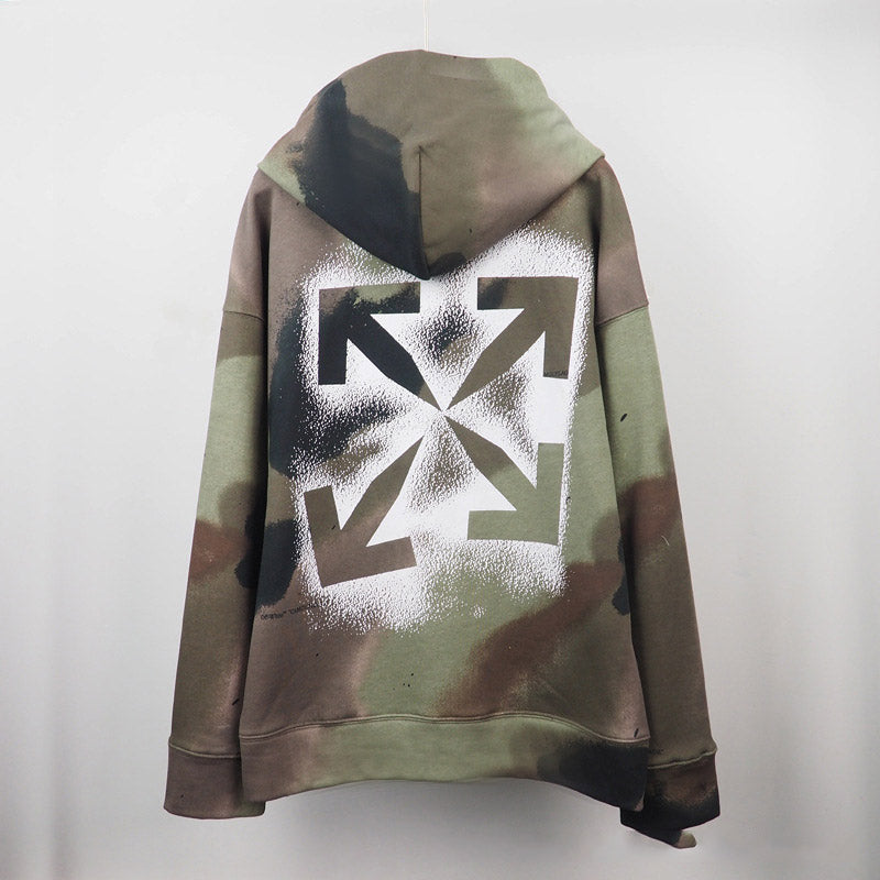 Autumn And Winter Graffiti Camouflage Arrow Hooded