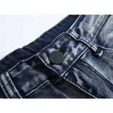 Distressed Jeans Destrued Jean Men's Jeans Fashion Elastic Trousers Ripped Pants