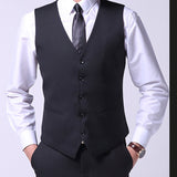 Mens Dress Vests Business Waistcoat Suit Vest Casual Business Men's Clothing