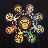 A Ape Print for Kids T Shirt Short Sleeve Baby Milo Colorful Kaleidoscope Cartoon