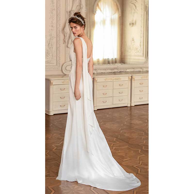 Bohemian Chic Wedding Dress Sexy Slit Dress Slim Fit Long Dress