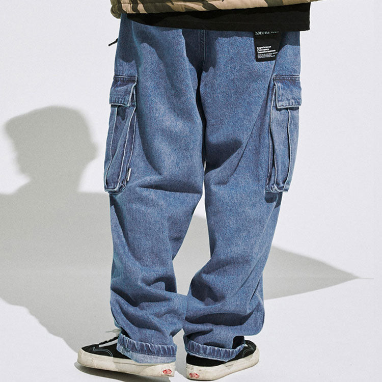 Jeans Men's Casual plus Size Retro Sports Trousers Loose Straight Men Jeans