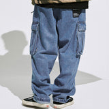 Jeans Men's Casual plus Size Retro Sports Trousers Loose Straight Men Jeans