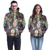 Rick and Morty Pullover Hoodie Sweatshirts Digital Women's Printed Wear Loose 3D Sports Loose Hoodie