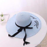 Fedora Golf Hats Letter Straw Hat Female Summer Beach Hat Sun Hat