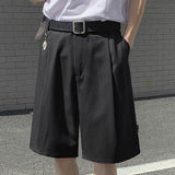 Men Bermuda Shorts Suit Shorts Men's Artistic Casual Loose Summer Youth plus Size Suit Pants