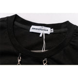 Men's T Shirt Summer Casual Tops Printed Short Sleeve T-shirt Men's Necklace Decorative Half Sleeve High Street Fashionable Half Sleeve