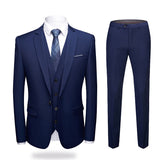 Burgundy Suit Suit Men's Slim Fit Small Business Suit Formal Wear Groomsman Clothing Bridegroom Wedding Tuxedo Three-Piece Suit
