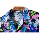 Men's Short Sleeve Flower Shirt plus Size Fashion Casual Beach Style Retro Sports Men Shirt