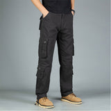 Baggy Cargo Pants for Men Spring and Autumn Overalls Men's Casual Pants Loose Straight Trousers Multi-Pocket Pants Army Green Outdoor Large Size Sports Pants