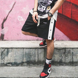 Basketball Shorts Spring/Summer Side Button Men's Loose Casual Basketball Breasted Sports Shorts Men