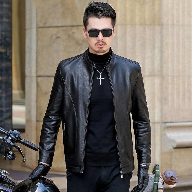 Leather Autumn Clothing Coat Middle-Aged Men's Autumn and Winter Leather Casual Men's Clothing Men Pu Jacket