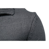 Men Cardigan Sweater Autumn Men's Knitwear Lapel Workwear Cardigan Outerwear Sweater