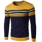 Men Fair Isle Sweater Cottagecore Outfits Spring Men's Sweater Pullover round Neck plus Size Vintage