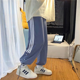 Men Pants Striped Pants Ankle-Length Pants