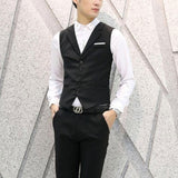 Tuxedo Vests Men Suit Vest Men's Fashion Men's Suit Collar Vest Man Slim Lapel Vest Men's Vest