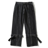 Solid Color Jeans Men's plus Size Retro Sports Trousers Straight Pants Street Trendy Casual Pants Men Denim Pants