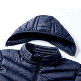 Doudoune Men's Coat Hooded Jacket Detachable Hat Cotton-Padded Warm Jacket