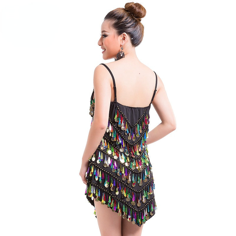 Flapper Dress Dance Racing Suit Stage Sequined Performance Dress Costume