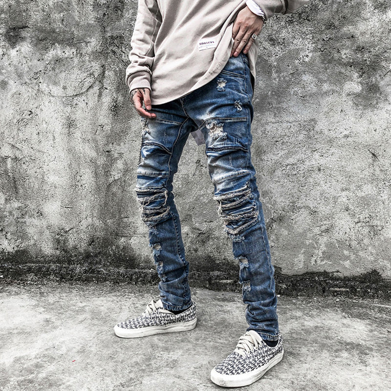 Jeans Men's plus Size Retro Sports Trousers Casual Trousers Men Jeans