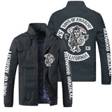 Men's Jacket Coat Sons of Anarchy Spring and Autumn Jacket Loose Zip Casual Jacket