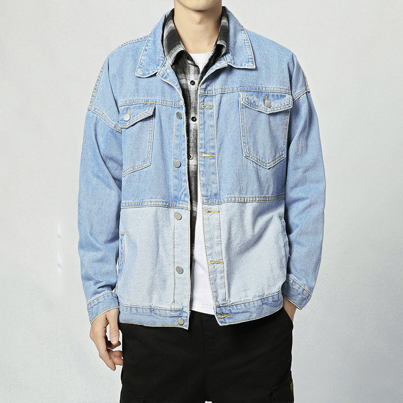 Men's Denim Coat Spring and Autumn Multicolor Jacket Denim Clothing plus Size Loose Men's Clothing Men Denim Jacket