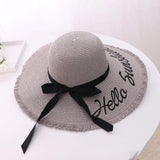 Fedora Golf Hats Letter Straw Hat Female Summer Beach Hat Sun Hat
