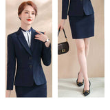 Women Pants Suit Uniform Designs Formal Style Office Lady Bussiness Attire Blue Slim Fit Business Suit Suit for Women