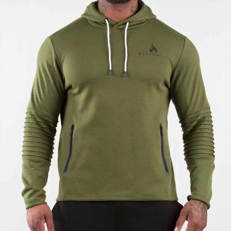 Men's Sports Hoodie Men Sweatshirts Fitness Male's Hoodies Muscle Sports Sweater Pullover Men Casual Running Sport Long Sleeve Loose Hooded Coat