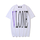 Vlone Short Sleeve Men's Large Size Retro Sports Couple Men's and Women's Tshirt