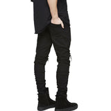 Stacking Jeans Slim Trouser Skinny Jean Men's Knee Ripped Jeans Casual Everyday Fashion Trousers
