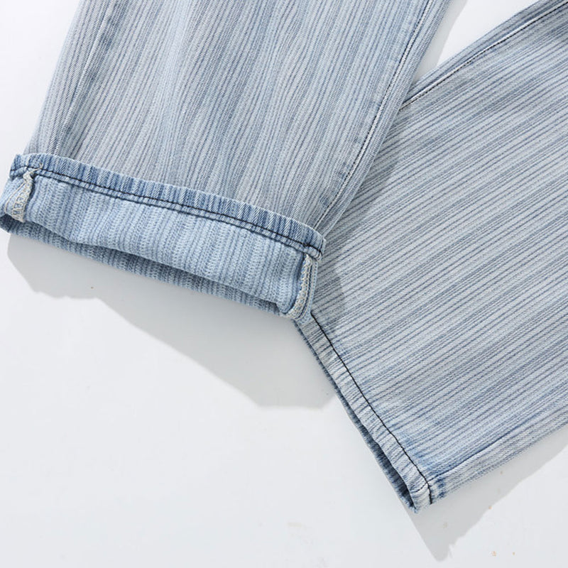 Striped Jeans Men's plus Size Retro Sports Trousers Baggy Straight Trousers Casual Trousers Men Jeans