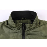 Tactics Style Men Outdoor Windproof Coat Men Casual Jacket Men's Casual Solid Color Stand Collar Flight Jacket