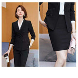 Women Pants Suit Uniform Designs Formal Style Office Lady Bussiness Attire Spring and Autumn Style In Pink Fashion Business Tailored Suit Formal Clothes