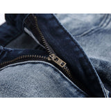 Distressed Jeans Destrued Jean Men's Jeans Fashion Elastic Trousers Ripped Pants
