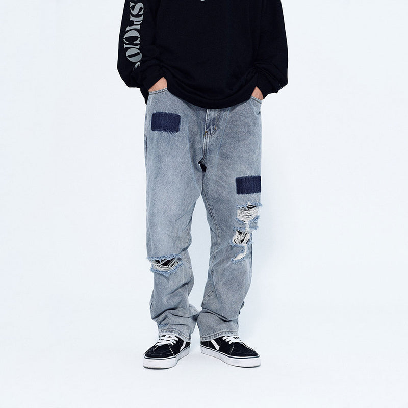 Jeans Men's plus Size Retro Sports Trousers Casual Straight Trousers Men Jeans