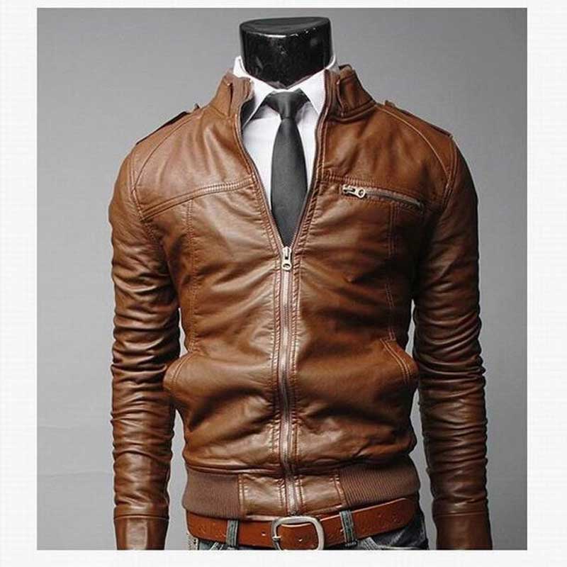 1970S East West Calfskin Motorcycle Jacket, Fall/Winter Biker's Leather Jacket Men's Leather Jacket