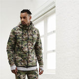 Gyms Fitness Mens Sports Hoodie Bodybuilding Workout Jogging Men′s Athletic Sweatshirts Sports and Leisure Sweater Men's Fitness Autumn and Winter Camouflage Hooded Jacket