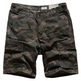 Men T Shirts Casual Tops Men's Business Shirt Fifth Pants Retro Washed Tide Men's Business Shirt Large Shorts Men's Loose Camouflage Middle Pants