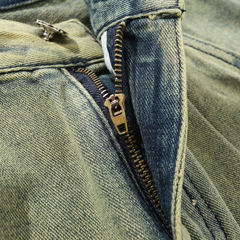 Jeans Men's plus Size Retro Sports Trousers Baggy Straight Trousers Casual Trousers Men Jeans