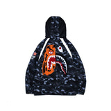 A Ape Print Coat Camouflage Hooded Casual Youth Fashion down Cotton-Padded Coat Autumn and Winter