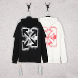 Autumn And Winter Off Back Splash Ink Spray Paint Arrow Hooded Sweater
